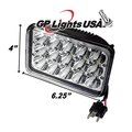 Gp-Xtreme GP-Xtreme GP-LED9-130 H4651-H466 Rectangle Conversion LED Cree High & Low Seal Beam Headlight Lamps; 4 x 6 in. GP-LED9-130